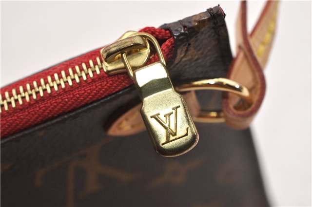 Authentic Louis Vuitton Monogram Neverfull Pouch Purse Clutch Bag Red LV 6479F