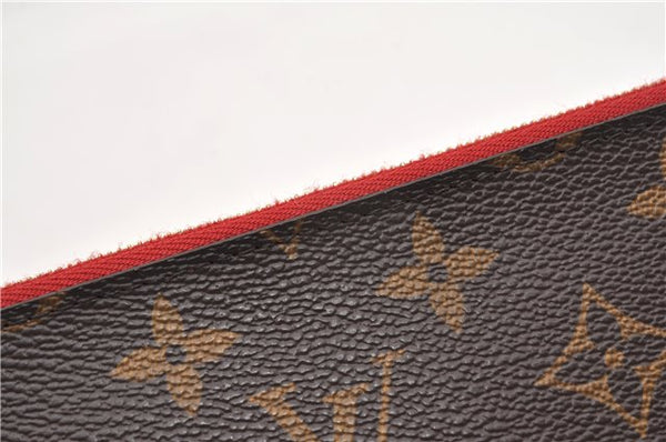 Authentic Louis Vuitton Monogram Neverfull Pouch Purse Clutch Bag Red LV 6479F