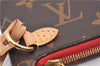 Authentic Louis Vuitton Monogram Neverfull Pouch Purse Clutch Bag Red LV 6479F