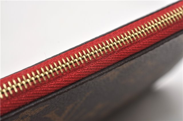 Authentic Louis Vuitton Monogram Neverfull Pouch Purse Clutch Bag Red LV 6479F