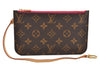 Authentic Louis Vuitton Monogram Neverfull Pouch Purse Clutch Bag Pink LV 6480F