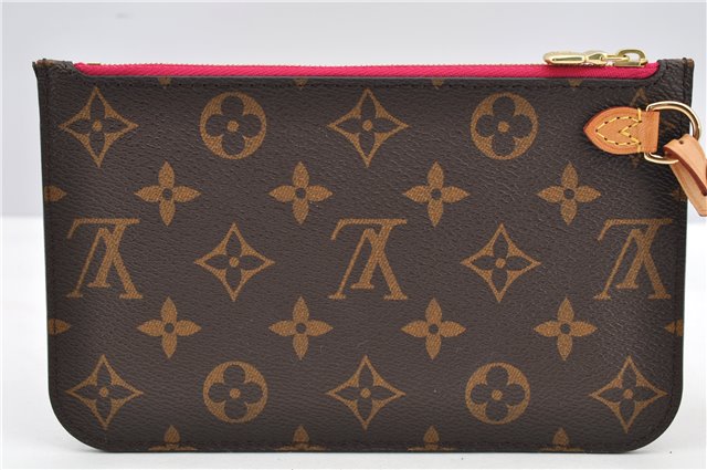 Authentic Louis Vuitton Monogram Neverfull Pouch Purse Clutch Bag Pink LV 6480F
