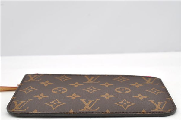 Authentic Louis Vuitton Monogram Neverfull Pouch Purse Clutch Bag Pink LV 6480F
