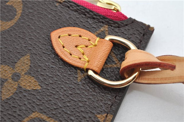 Authentic Louis Vuitton Monogram Neverfull Pouch Purse Clutch Bag Pink LV 6480F