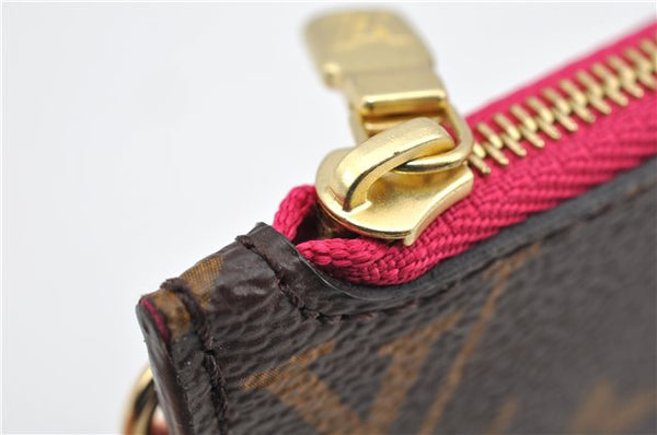 Authentic Louis Vuitton Monogram Neverfull Pouch Purse Clutch Bag Pink LV 6480F