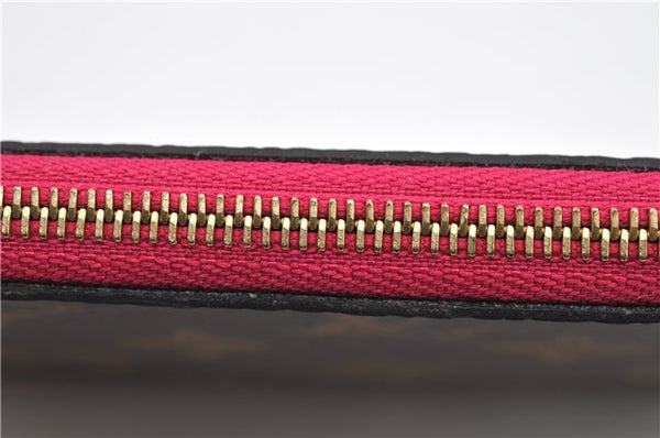 Authentic Louis Vuitton Monogram Neverfull Pouch Purse Clutch Bag Pink LV 6480F