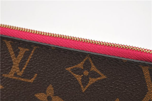 Authentic Louis Vuitton Monogram Neverfull Pouch Purse Clutch Bag Pink LV 6480F