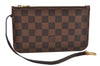 Authentic Louis Vuitton Damier Neverfull Pouch Purse Clutch Bag LV 6481F