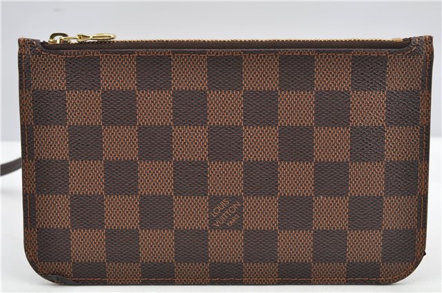 Authentic Louis Vuitton Damier Neverfull Pouch Purse Clutch Bag LV 6481F