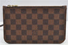 Authentic Louis Vuitton Damier Neverfull Pouch Purse Clutch Bag LV 6481F