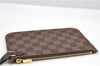 Authentic Louis Vuitton Damier Neverfull Pouch Purse Clutch Bag LV 6481F