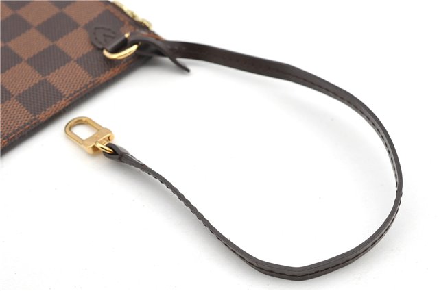 Authentic Louis Vuitton Damier Neverfull Pouch Purse Clutch Bag LV 6481F