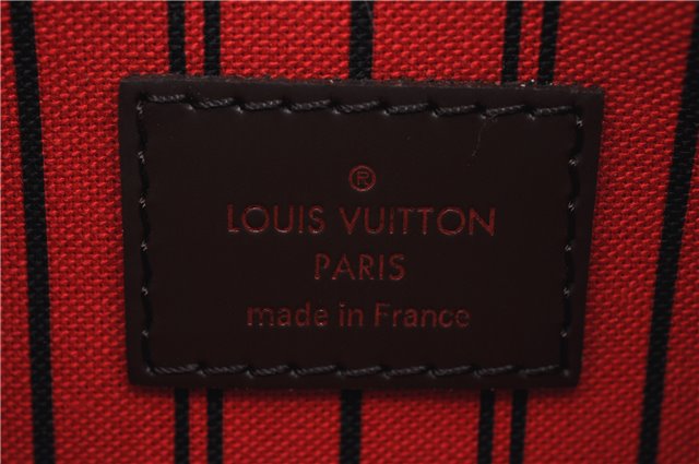 Authentic Louis Vuitton Damier Neverfull Pouch Purse Clutch Bag LV 6481F