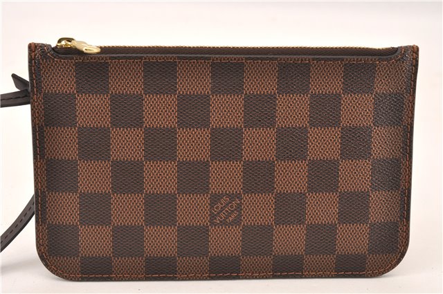 Authentic Louis Vuitton Damier Neverfull Pouch Purse Clutch Bag LV 6482F