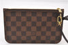 Authentic Louis Vuitton Damier Neverfull Pouch Purse Clutch Bag LV 6482F