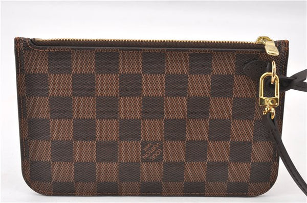 Authentic Louis Vuitton Damier Neverfull Pouch Purse Clutch Bag LV 6482F