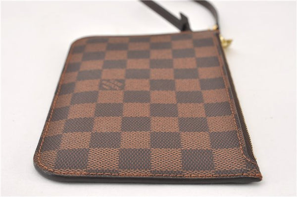 Authentic Louis Vuitton Damier Neverfull Pouch Purse Clutch Bag LV 6482F