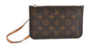 Authentic Louis Vuitton Monogram Neverfull Pouch Purse Clutch Bag LV 6483F
