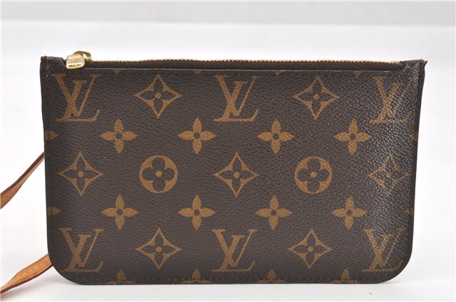 Authentic Louis Vuitton Monogram Neverfull Pouch Purse Clutch Bag LV 6483F