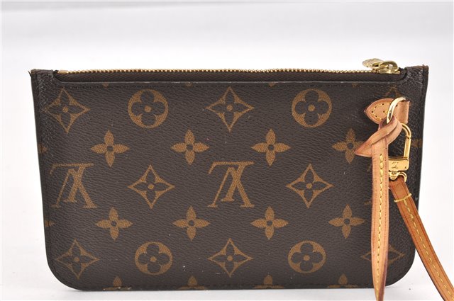 Authentic Louis Vuitton Monogram Neverfull Pouch Purse Clutch Bag LV 6483F