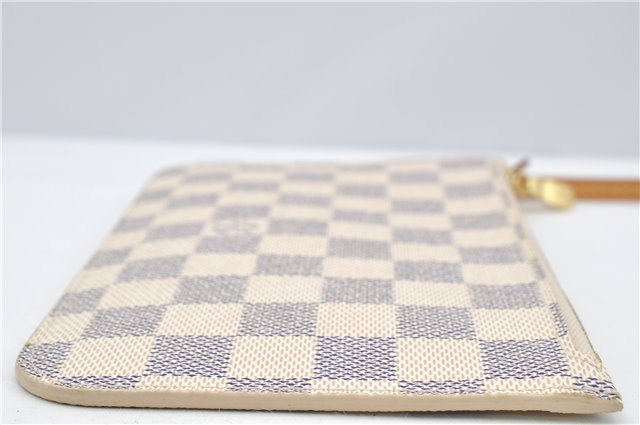 Authentic Louis Vuitton Damier Azur Neverfull Pouch Purse Clutch LV 6485F