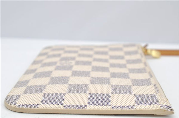 Authentic Louis Vuitton Damier Azur Neverfull Pouch Purse Clutch LV 6485F