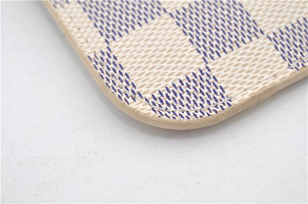 Authentic Louis Vuitton Damier Azur Neverfull Pouch Purse Clutch LV 6485F