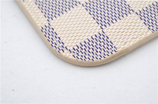 Authentic Louis Vuitton Damier Azur Neverfull Pouch Purse Clutch LV 6485F