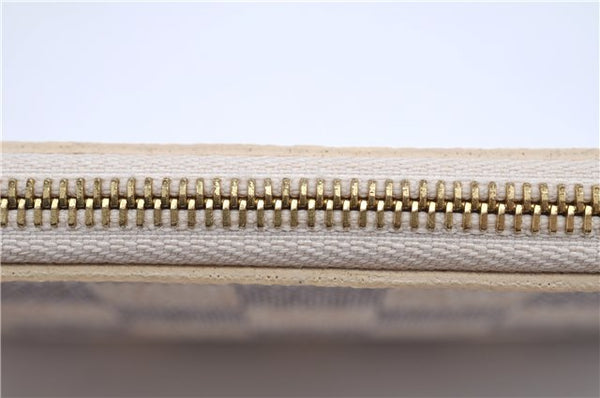 Authentic Louis Vuitton Damier Azur Neverfull Pouch Purse Clutch LV 6485F