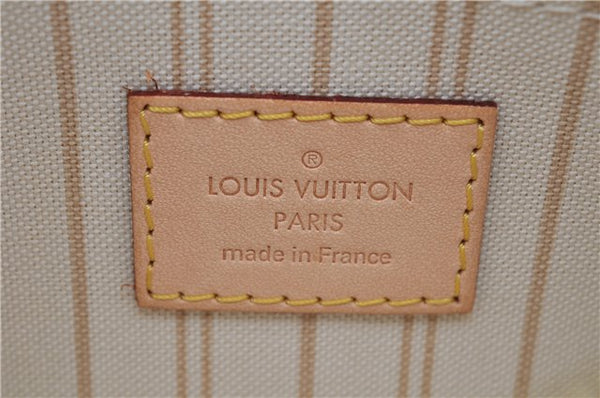 Authentic Louis Vuitton Damier Azur Neverfull Pouch Purse Clutch LV 6485F