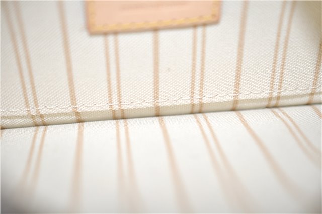 Authentic Louis Vuitton Damier Azur Neverfull Pouch Purse Clutch LV 6485F