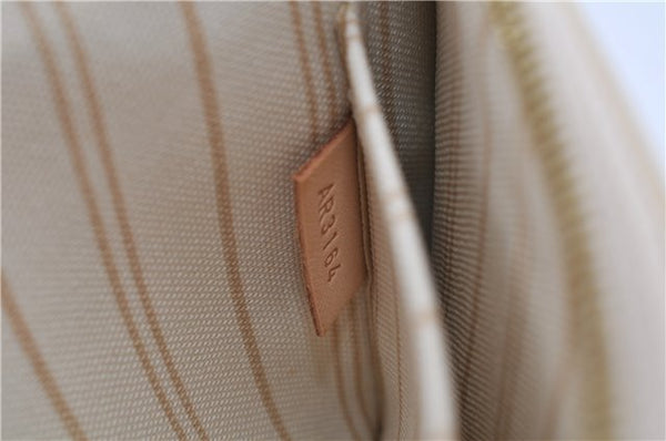 Authentic Louis Vuitton Damier Azur Neverfull Pouch Purse Clutch LV 6485F