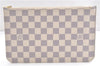 Authentic Louis Vuitton Damier Azur Neverfull Pouch Purse Clutch LV 6486F