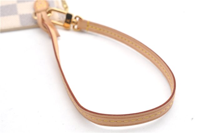 Authentic Louis Vuitton Damier Azur Neverfull Pouch Purse Clutch LV 6486F