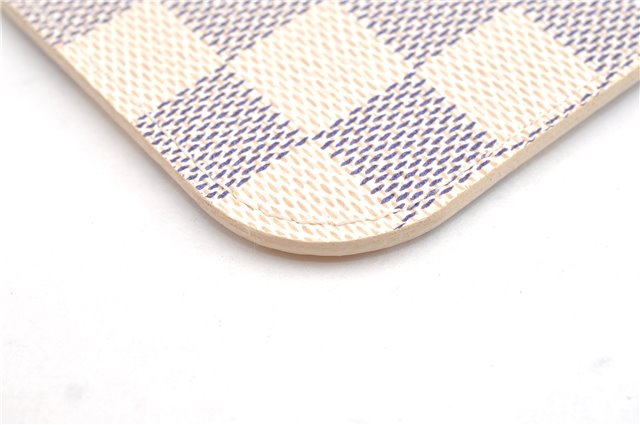 Authentic Louis Vuitton Damier Azur Neverfull Pouch Purse Clutch LV 6486F