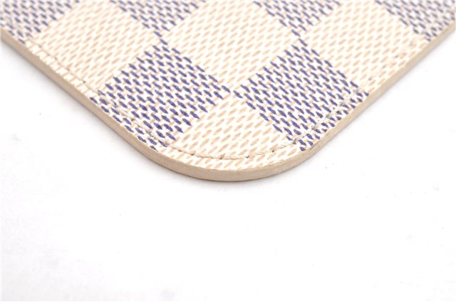 Authentic Louis Vuitton Damier Azur Neverfull Pouch Purse Clutch LV 6486F