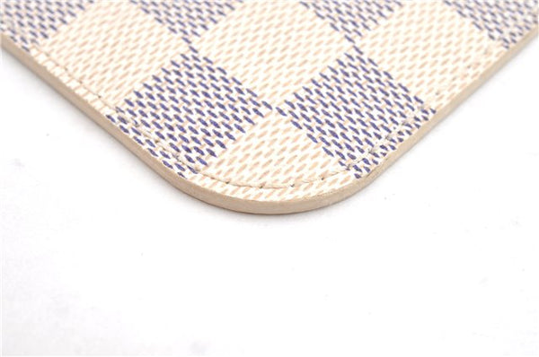 Authentic Louis Vuitton Damier Azur Neverfull Pouch Purse Clutch LV 6486F