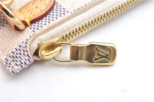 Authentic Louis Vuitton Damier Azur Neverfull Pouch Purse Clutch LV 6486F