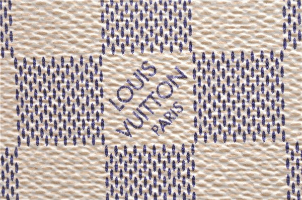 Authentic Louis Vuitton Damier Azur Neverfull Pouch Purse Clutch LV 6486F