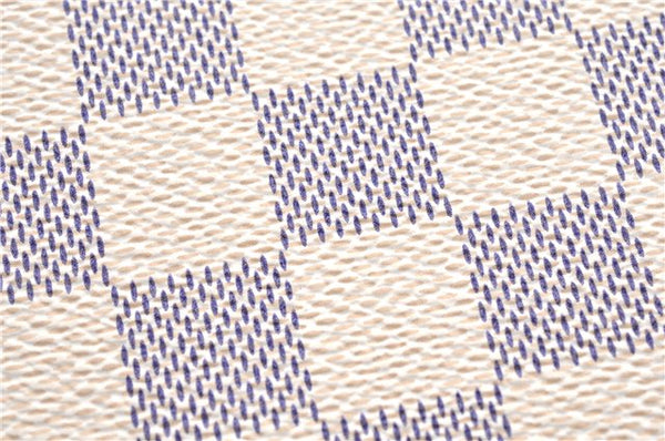 Authentic Louis Vuitton Damier Azur Neverfull Pouch Purse Clutch LV 6486F