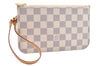 Authentic Louis Vuitton Damier Azur Neverfull Pouch Purse Clutch LV 6487F