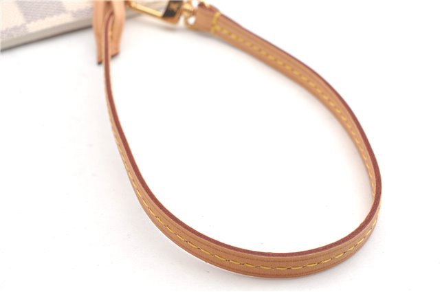 Authentic Louis Vuitton Damier Azur Neverfull Pouch Purse Clutch LV 6487F