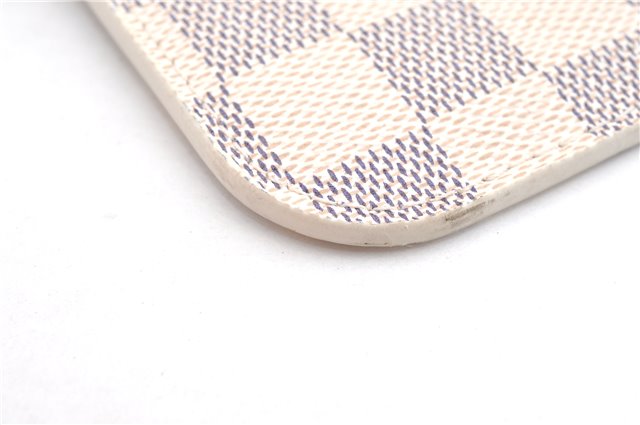 Authentic Louis Vuitton Damier Azur Neverfull Pouch Purse Clutch LV 6487F
