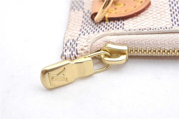 Authentic Louis Vuitton Damier Azur Neverfull Pouch Purse Clutch LV 6487F