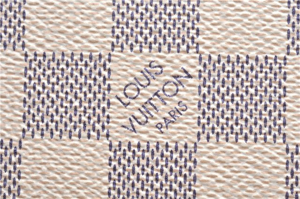 Authentic Louis Vuitton Damier Azur Neverfull Pouch Purse Clutch LV 6487F