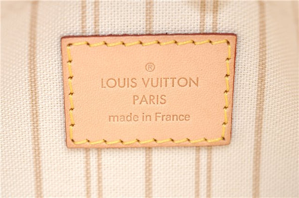 Authentic Louis Vuitton Damier Azur Neverfull Pouch Purse Clutch LV 6487F