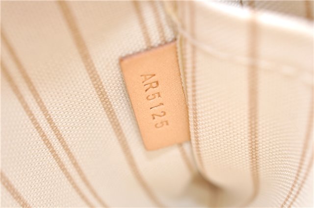 Authentic Louis Vuitton Damier Azur Neverfull Pouch Purse Clutch LV 6487F