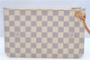 Authentic Louis Vuitton Damier Azur Neverfull Pouch Purse Clutch LV 6488F