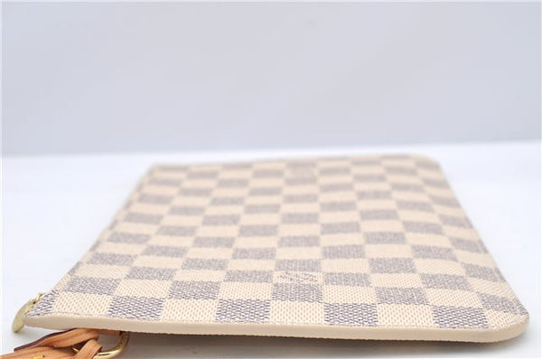 Authentic Louis Vuitton Damier Azur Neverfull Pouch Purse Clutch LV 6488F