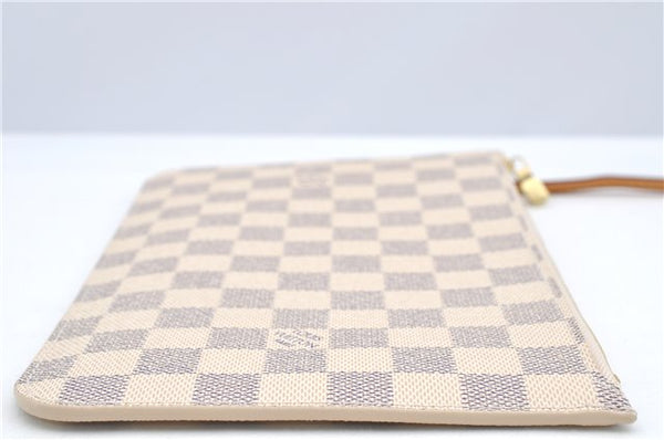 Authentic Louis Vuitton Damier Azur Neverfull Pouch Purse Clutch LV 6488F